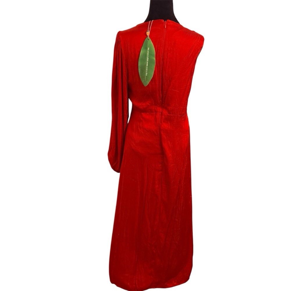 Farm Rio One Shoulder Cutout Maxi Dress Sz M red - Picture 5 of 8